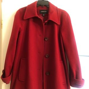 London Fog Red Women’s wool blend pea coat